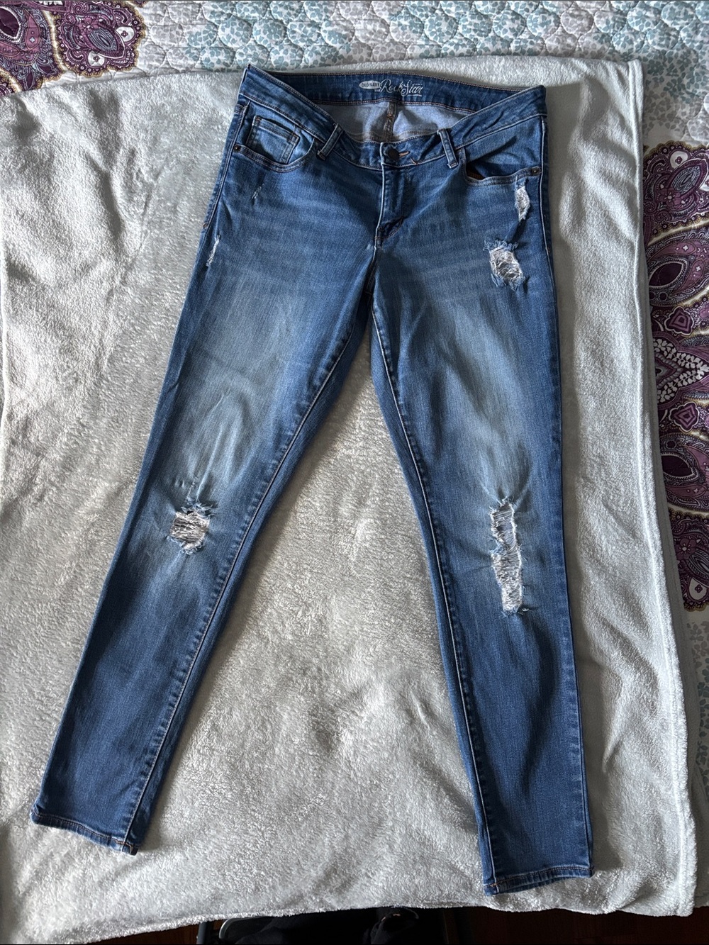 OLD NAVY Distressed Blue Women's Skinny Jeans